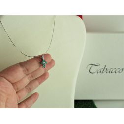 Ciondolo Croce Smeraldi - Larghezza 8.3mm