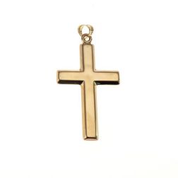 Ciondolo Croce squadrata in Oro Giallo misura L