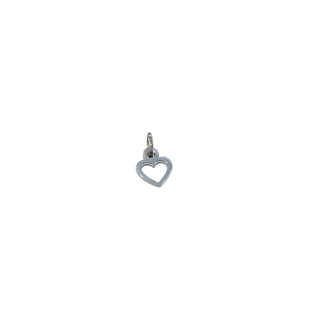 Small White Gold Heart Pendant