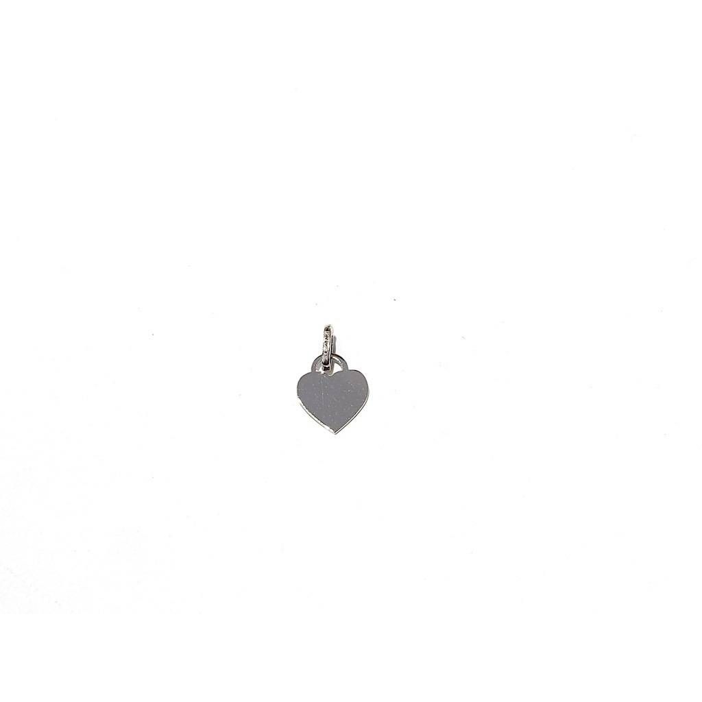 Small Heart Pendant White Gold Jumper Attachment