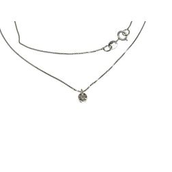 Necklace with Faceted circle charm 0,016 ct