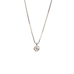 Collana Punto Luce Circle Sfaccettato da 0,016 ct