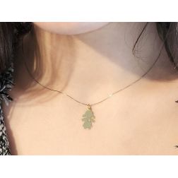 Ciondolo Bimba con Cuore Oro Giallo foto indossata