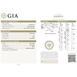 Trilogy Necklace 0.98ct with 3 GIA Certificate diamonds