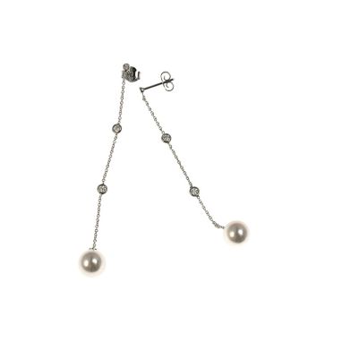 Orecchini Pendenti Artigianali In Alluminio Martellato Argento Con Gocce Nere - Monachelle In Acciaio Anallergico, Made In Italy, Lunghi 9 Cm