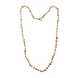 Collana lunga Perle irregolari Bianche e Gold