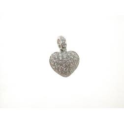 Sparkling Rounded Heart Charm