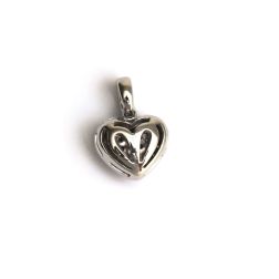 Ciondolo Cuore Bombato Pavè Diamanti