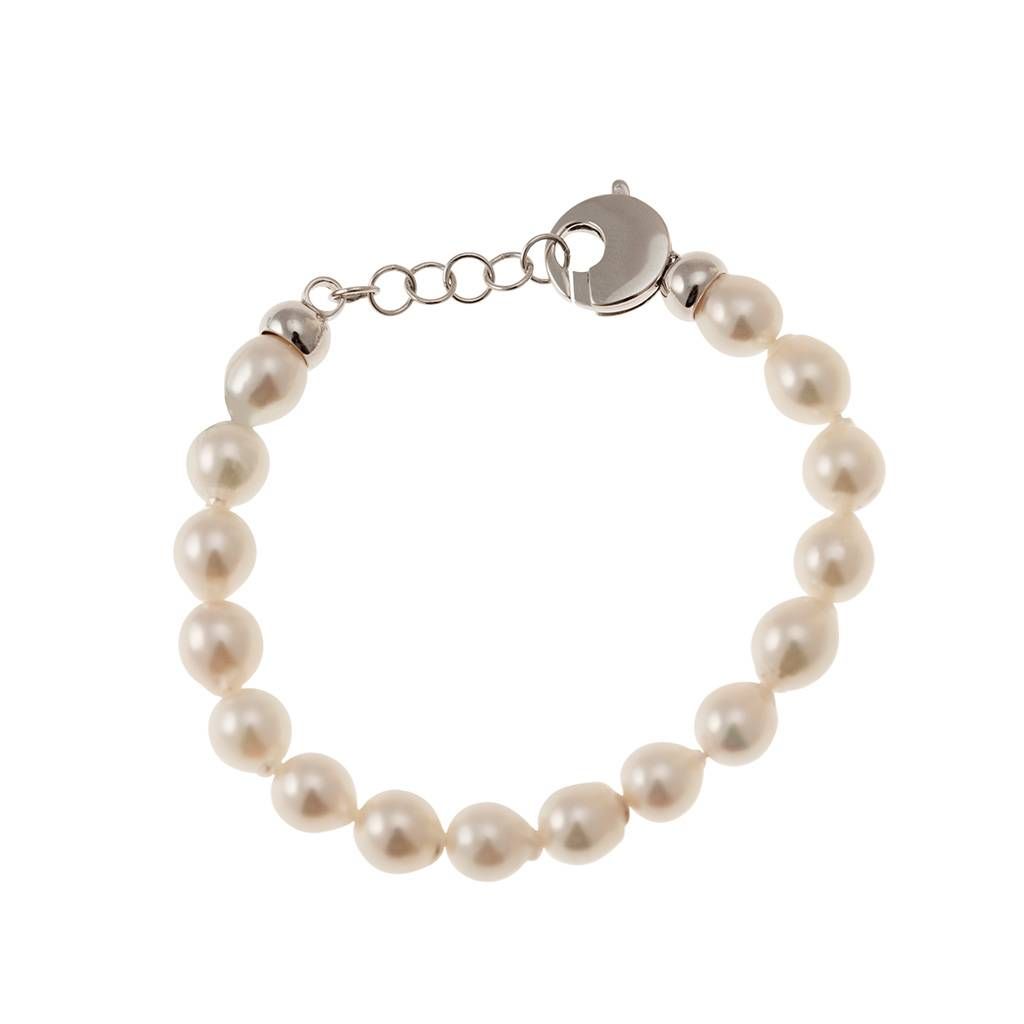Akoya pearls bracelet with 18kt White Gold  clasp