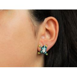 Photo of worn Frog Earrings