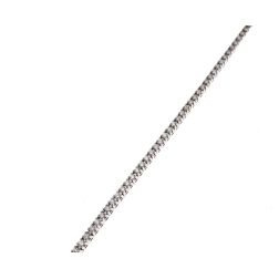 Small White Squared Tennis Bracelet 1.7mm