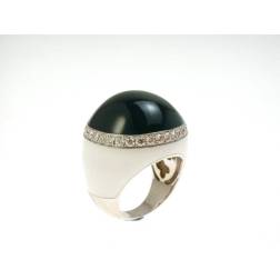 Ring white and black Dome