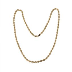 Rope Necklace Yellow Gold Lace 80cm x 6mm Yellow Gold