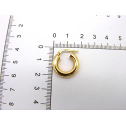 Orecchino Boccola Semplice Oro Giallo 1,85cm x 3,8mm