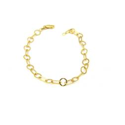 Oval and circle Chain Bracelet