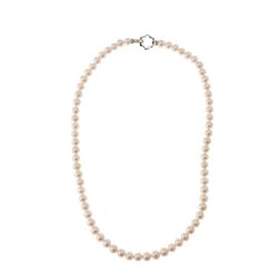 Fresh Water pearls Necklace with 18kt White Gold Flower clasp