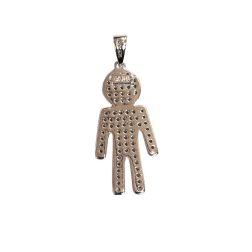 Ciondolo bimbo grande con zirconi