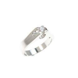 Piramid Squared Solitaire 0.24ct Italian Size 21