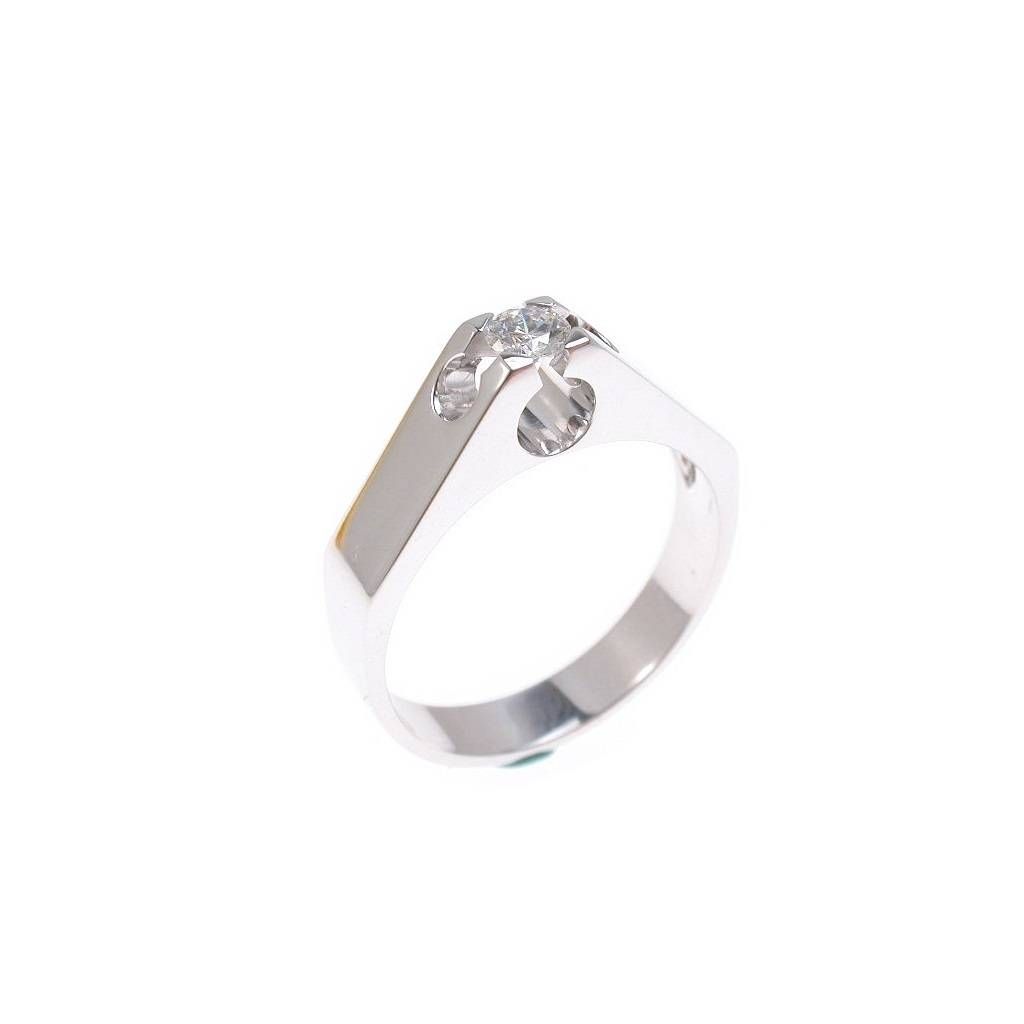 Piramid Squared Solitaire 0.24ct Italian Size 21