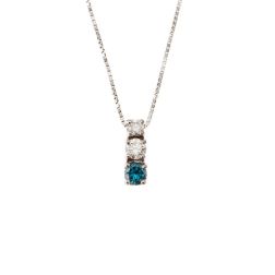 Girocollo Trilogy scalare con Diamante Blu