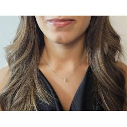 Girocollo Trilogy 0.15 ct foto indossata