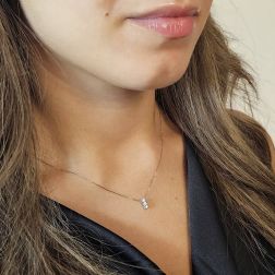 Girocollo Trilogy 0.15 ct foto indossata