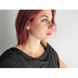 Photo of worn Necklace Sparkle 0.19ct GIA certificate G, VS2