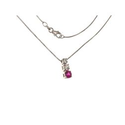 Trilogy scalar necklace with Red Ruby