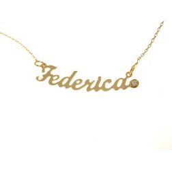 Collana Nome Oro Giallo Mini