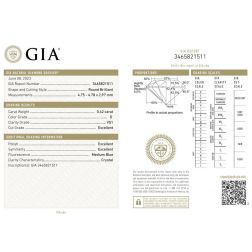 Solitaire earrings with 2 GIA certified Diamonds of 0.40ct