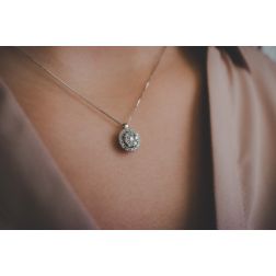 Photo of worn Stardust Necklace Diamonds - Medium