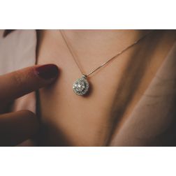 Photo of worn Stardust Necklace Diamonds - Medium