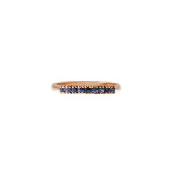 Veretta Ring 9 Blue Sapphires of 0.383ct in Rose Gold