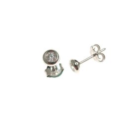 Orecchini Punto Luce Circle castone da 5,50mm