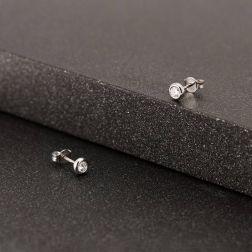 Orecchini Punto Luce Circle castone da 5,50mm