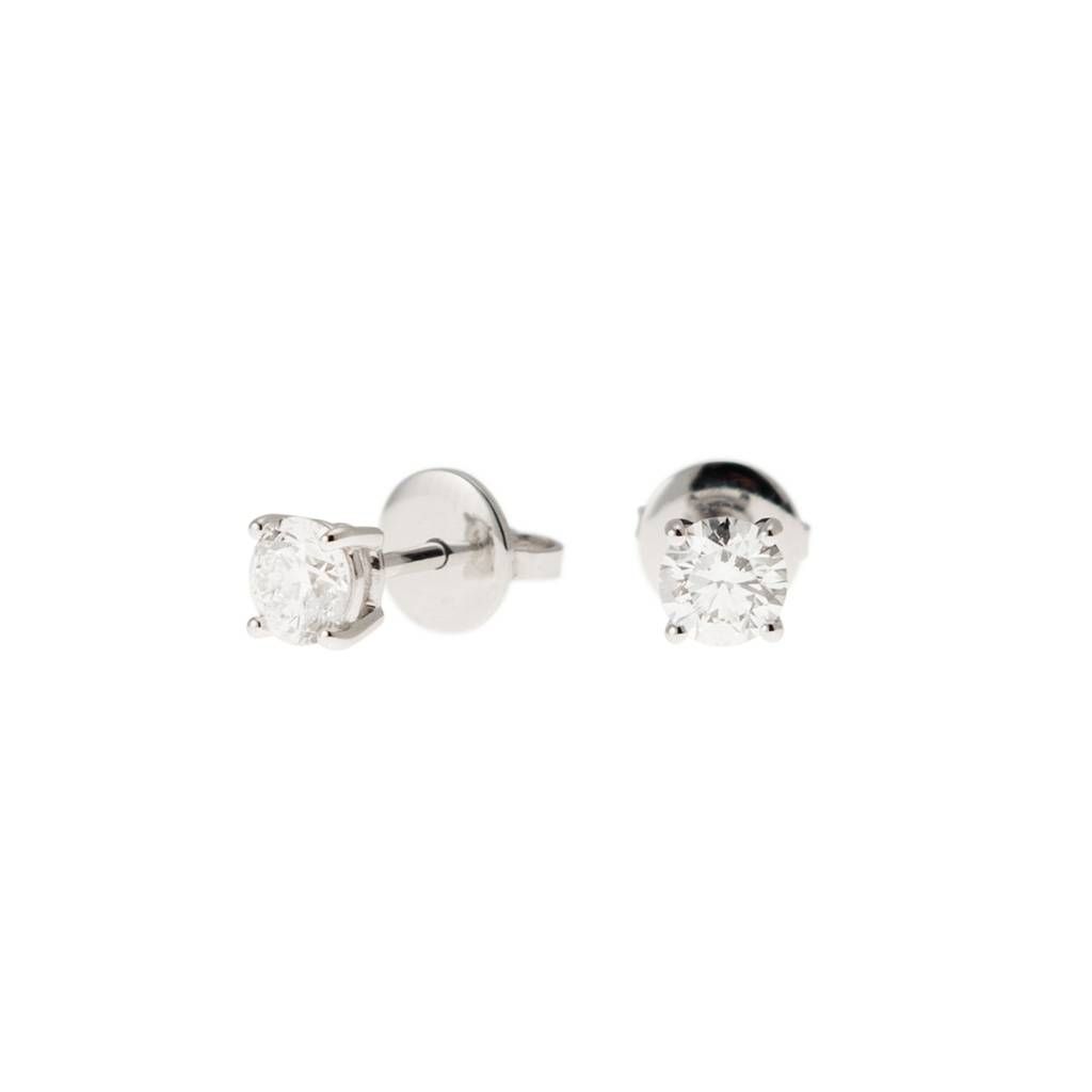 Orecchini Solitari con 2 Diamanti da 0.40ct Certificati GIA