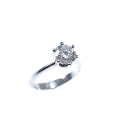 Solitario Pantelleria Diamante su Oro Bianco 18kt