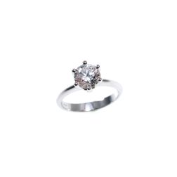 Solitario Pantelleria Diamante su Oro Bianco 18kt
