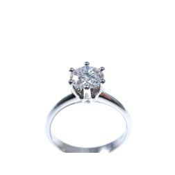 Solitario Pantelleria Diamante su Oro Bianco 18kt