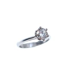 Solitario Pantelleria Oro Bianco 18kt Diamante 0.90ct