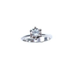 Solitario Pantelleria Diamante su Oro Bianco 18kt
