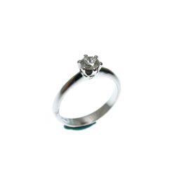Solitario Pantelleria Oro Bianco 18kt Diamante 0.40ct