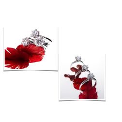 Pantelleria Engagement Ring in 18kt white gold