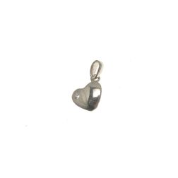 Orecchini a forma di cuore in oro bianco 18kt l
