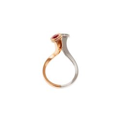 Diamond and Ruby Steli Ring in Rose and White Gold