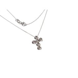 Girocollo Croce 6 Diamanti Circle Sfaccettati - catena Rolottina