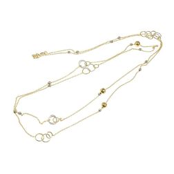 103 cm long necklace with beads and spheres