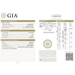 Ring Trilogy Wave 0,57ct GIA Certified Diamonds - Italian Size 15