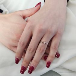 Photo of worn Diamond Solitaire Eye Love You