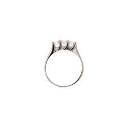 Anello Trilogy Wave 0,57ct Diamanti certificati GIA